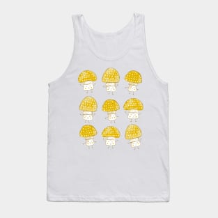 Happiest Little Mushrooms, Yellow Tank Top